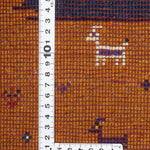 ライオンギャッベ シーラーズ産 ウール 67x88cm ブルー 青 手織り 玄関マット