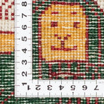 シーラーズ産のライオン柄ギャッベ (約36cm×41cm)ペルシャ絨毯 手織り ラグ