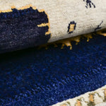 ウール手織りラグ ペルシャギャッベ 動物モチーフ