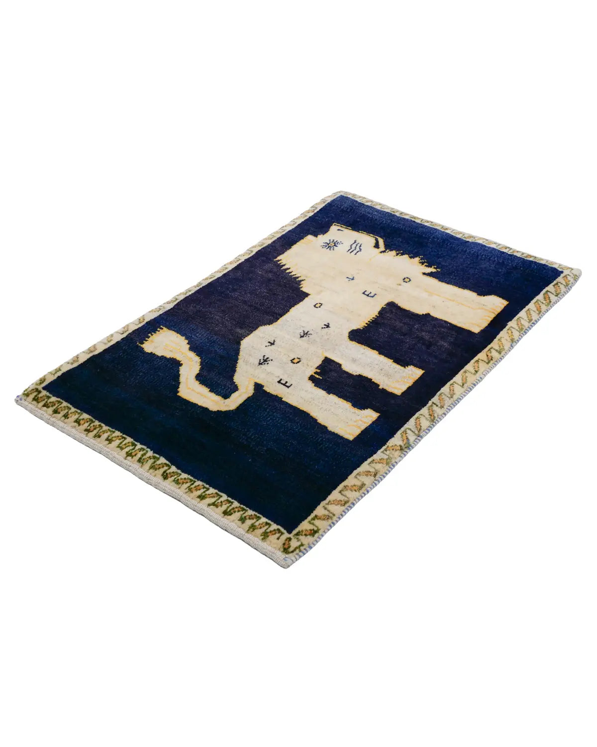 ペルシャギャッベ ライオンモチーフ シーラーズ産 ウール