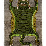 シーラーズ産ウール手織りペルシャ絨毯 ライオンギャッベ 玄関マット