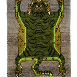 シーラーズ産ウール手織りペルシャ絨毯 ライオンギャッベ 玄関マット