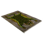 ウール手織り絨毯 ペルシャギャッベ 動物文様 ラグ