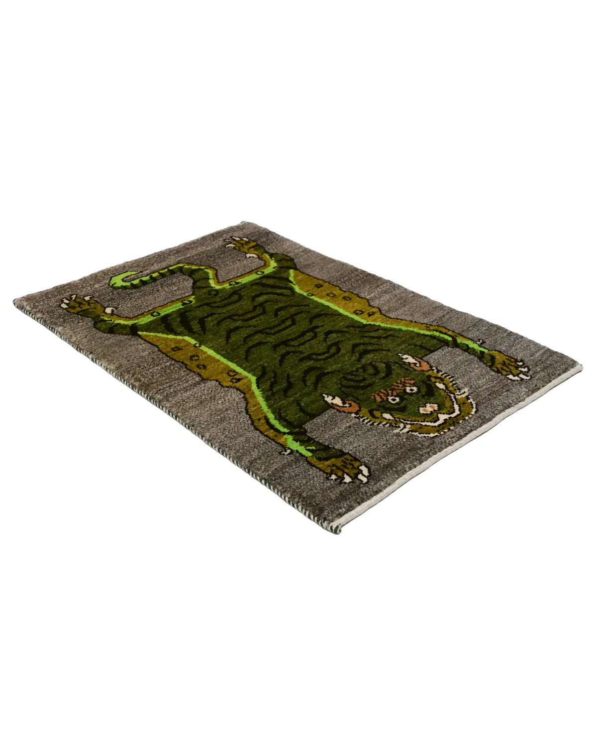 ウール手織り絨毯 ペルシャギャッベ 動物文様 ラグ