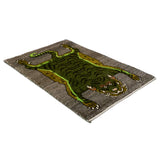 ウール手織り絨毯 ペルシャギャッベ 動物文様 ラグ