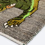 ペルシャ絨毯 ギャッベ ライオン柄 ウール製