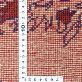 ペルシャ絨毯 シーラーズ産 ライオンギャッベ 赤地にベージュのライオン 手織り ウール製 約70×95cm 厚み約2cm