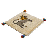 ライオンギャッベ 約41cm x 42cm