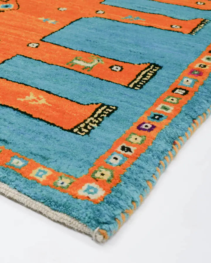 ライオンギャッベ 約64cm x 95cm｜SATHI RUGS