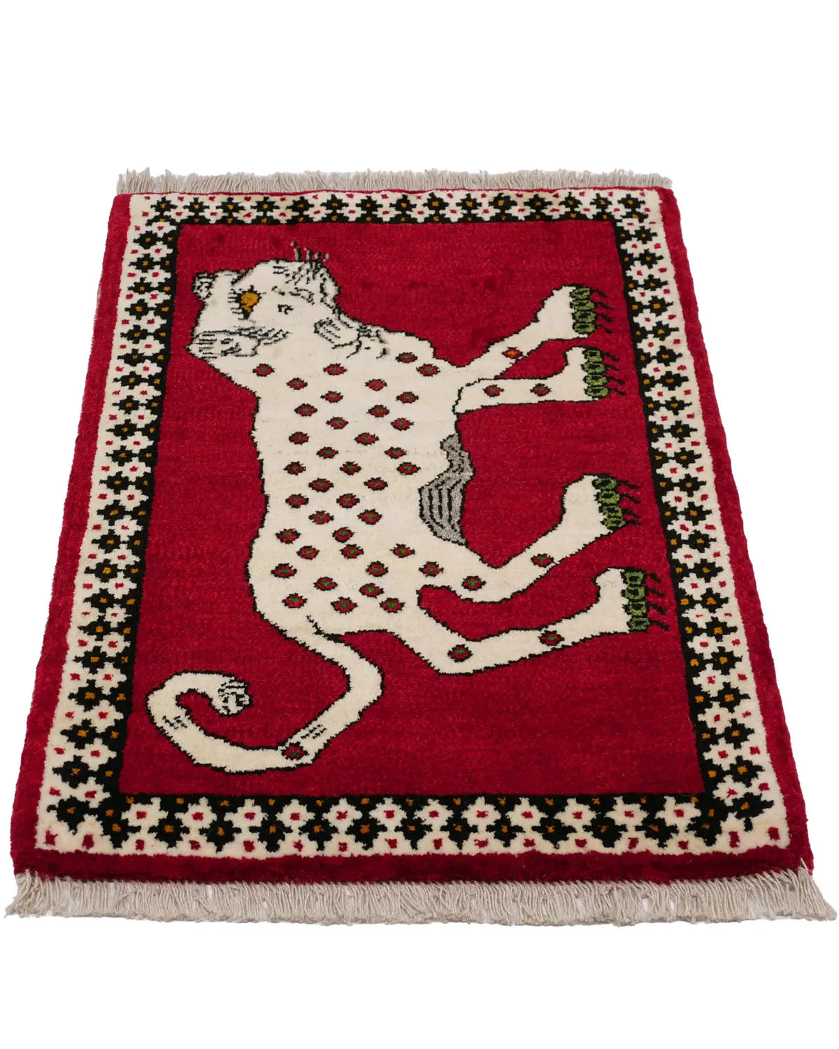 国王の庭の赤い花】ペルシャ絨毯 シルク手織り 虹色の鳥 蝶の舞 国王の庭の赤い花】ペルシャ絨毯 シルク手織り 虹色の鳥 蝶の舞