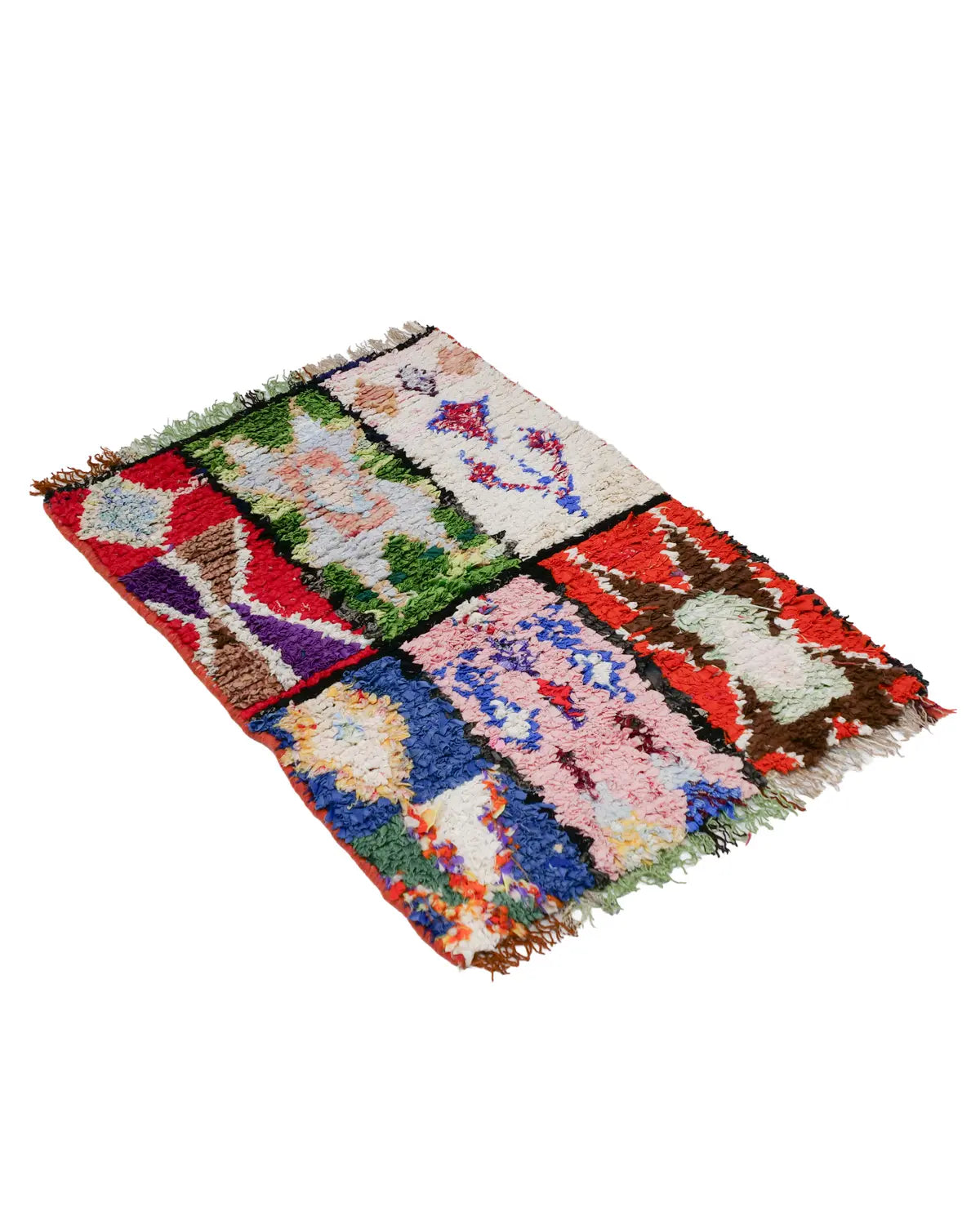 モロッコ絨毯 ボシャルウィット 約60×87cm 綿ラグ 手織り｜SATHI RUGS