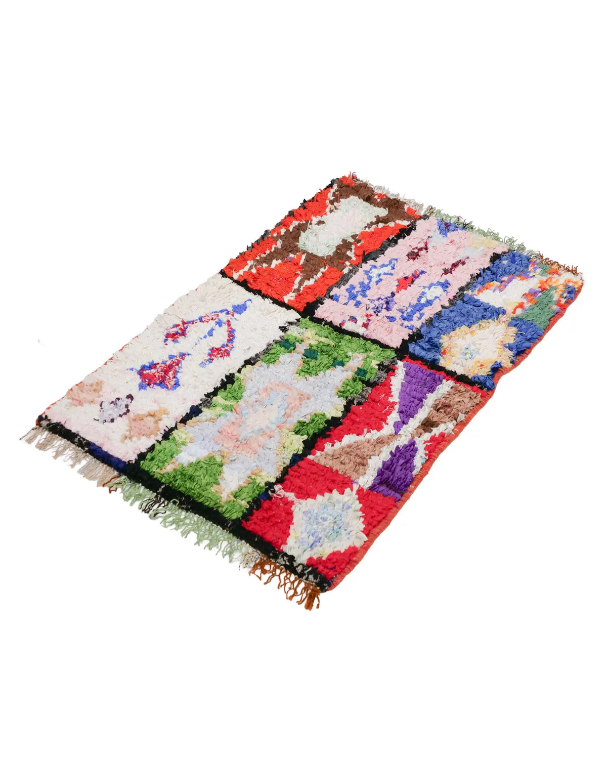モロッコ絨毯 ボシャルウィット 約60×87cm 綿ラグ 手織り|SATHI RUGS モロッコ絨毯 ボシャルウィット 約60×87cm 綿ラグ 手織り|SATHI RUGS