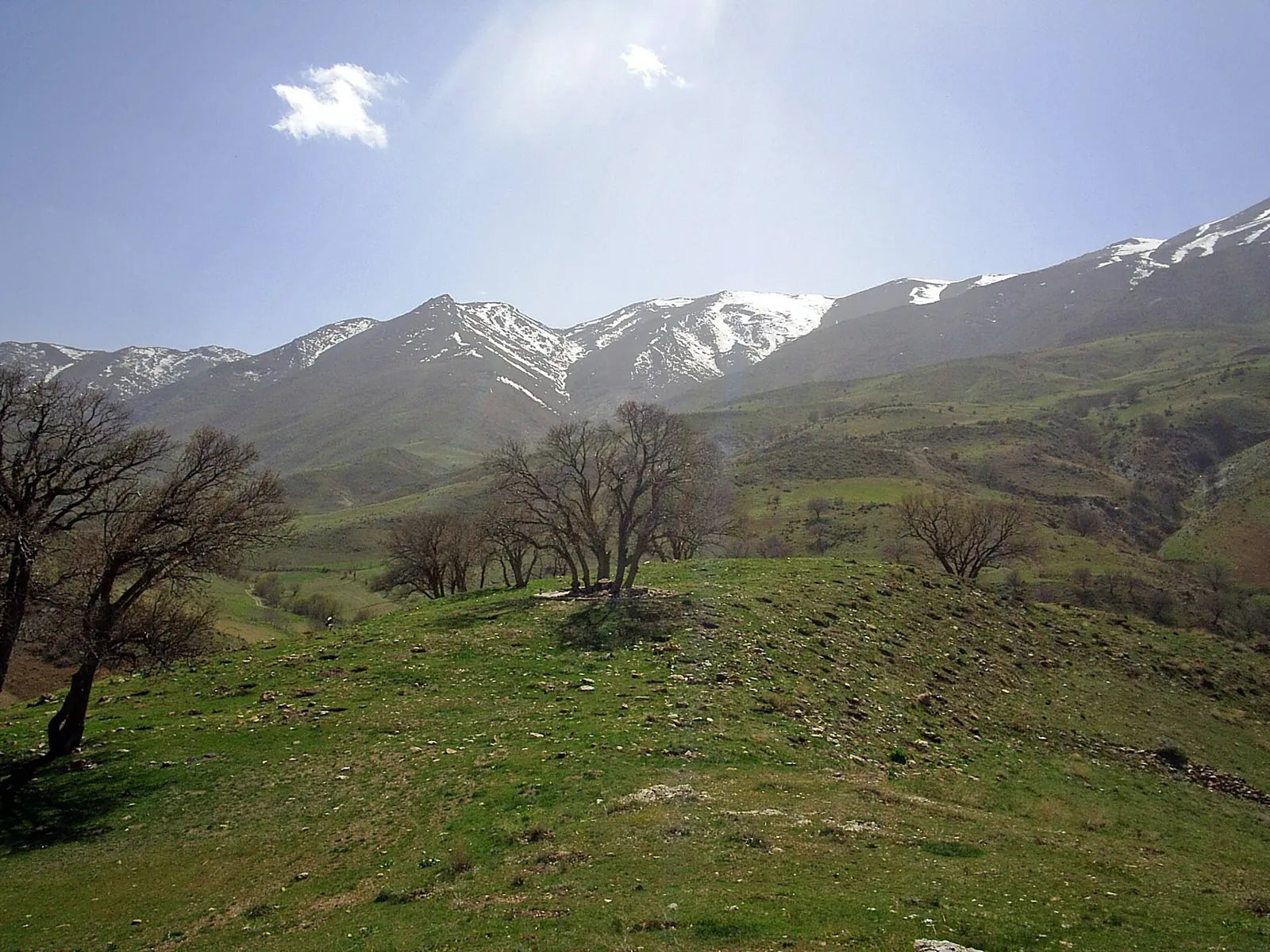 ナハヴァンド周辺のザグロス山地の風景