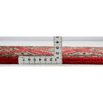 手織りパキスタン絨毯 ラホール産 ウール 30x60cm ランナー 細長 赤 レッド 