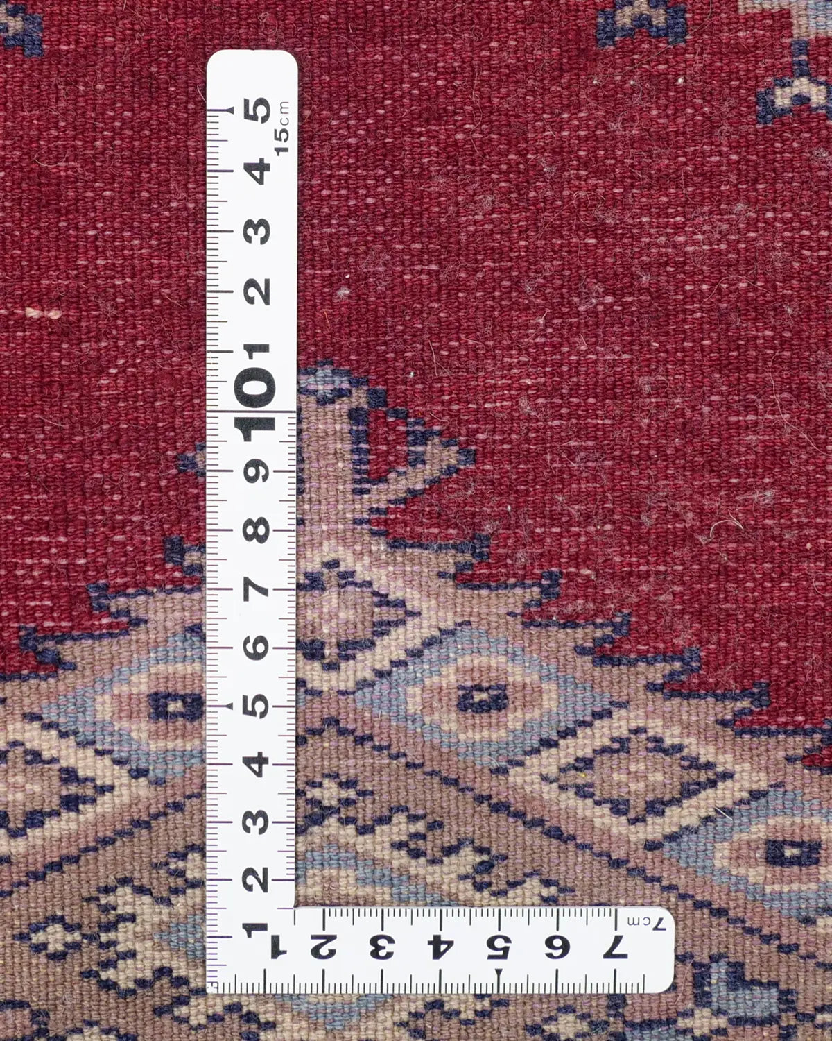 パキスタン絨毯 ラホール産 ウール 89x92cm 赤 レッド 正方形 手織り