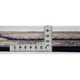 パキスタン絨毯 ラホール産 75x77cm 青 ネイビー 正方形 手織り