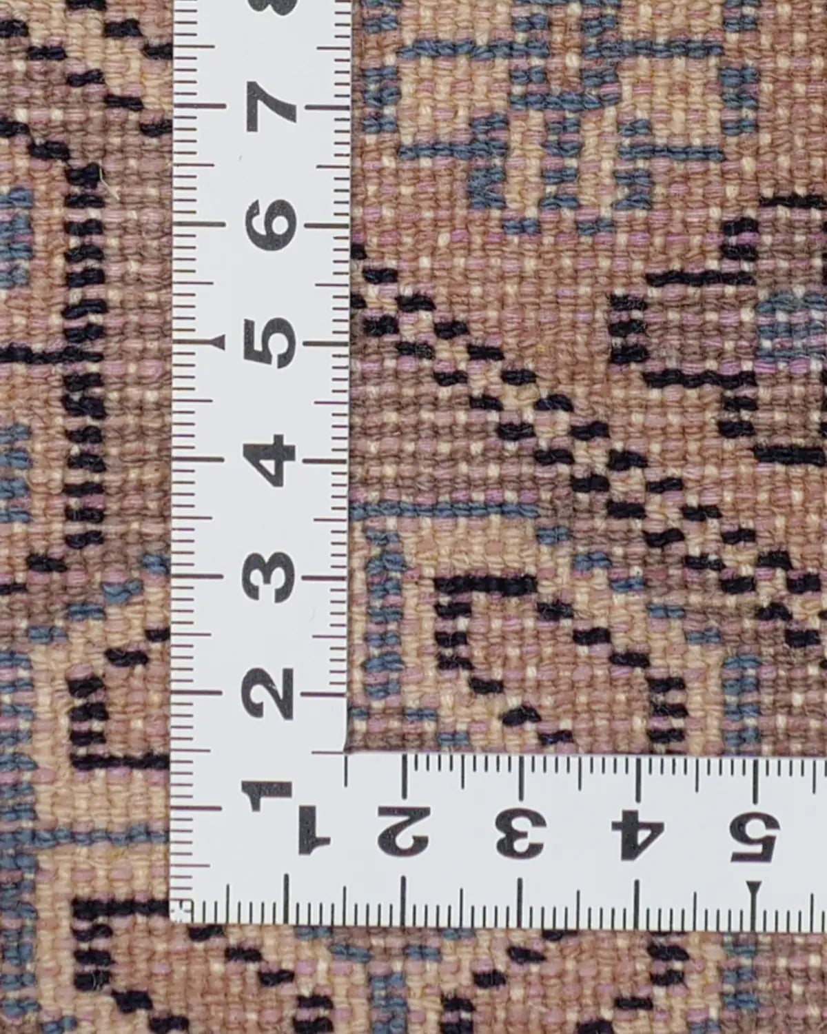 パキスタン絨毯 ラホール産 75x77cm 青 ネイビー 正方形 手織り
