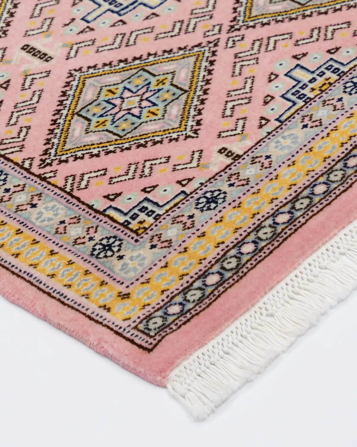 パキスタン絨毯 ファイン 約61×95cm ピンク 玄関マット｜SATHI RUGS