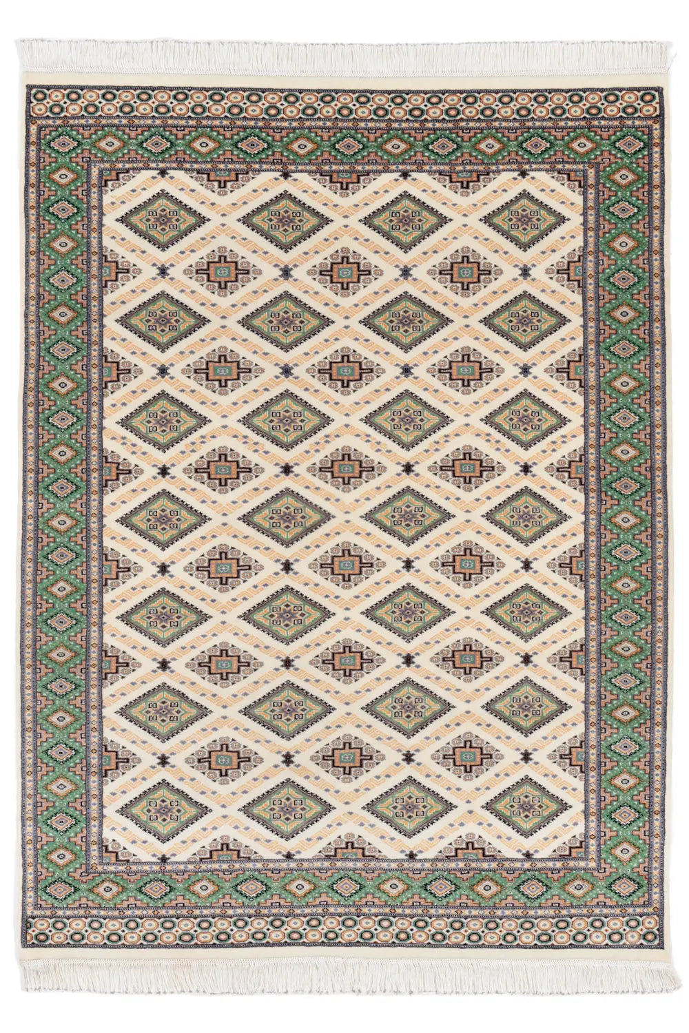 パキスタン絨毯 リビング ホワイト