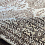 ベージュのパキスタン手織り絨毯