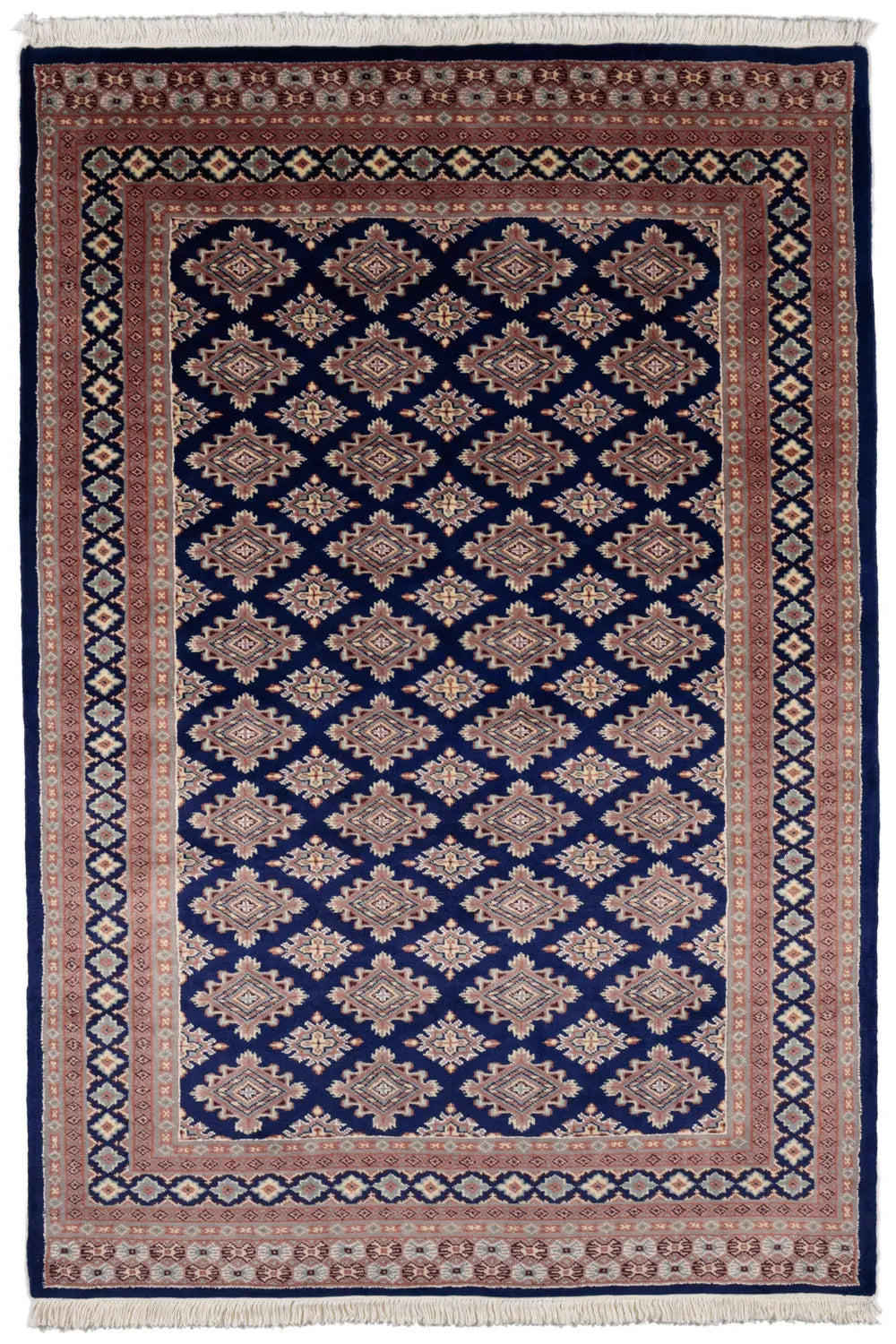 パキスタン絨毯 リビング ラグ ブルー