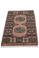パキスタン絨毯(48x75cm)ピンク 玄関マットサイズ【ラグ専門店】