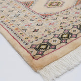 パキスタン手織り絨毯 ウール素材 ベージュカラー リビング用