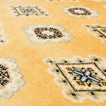 パキスタン絨毯 ラホール産 ウール 手織り 黄色