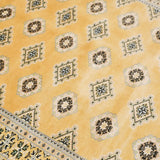 ウール手織りラグ パキスタン ラホール 黄色 幾何学