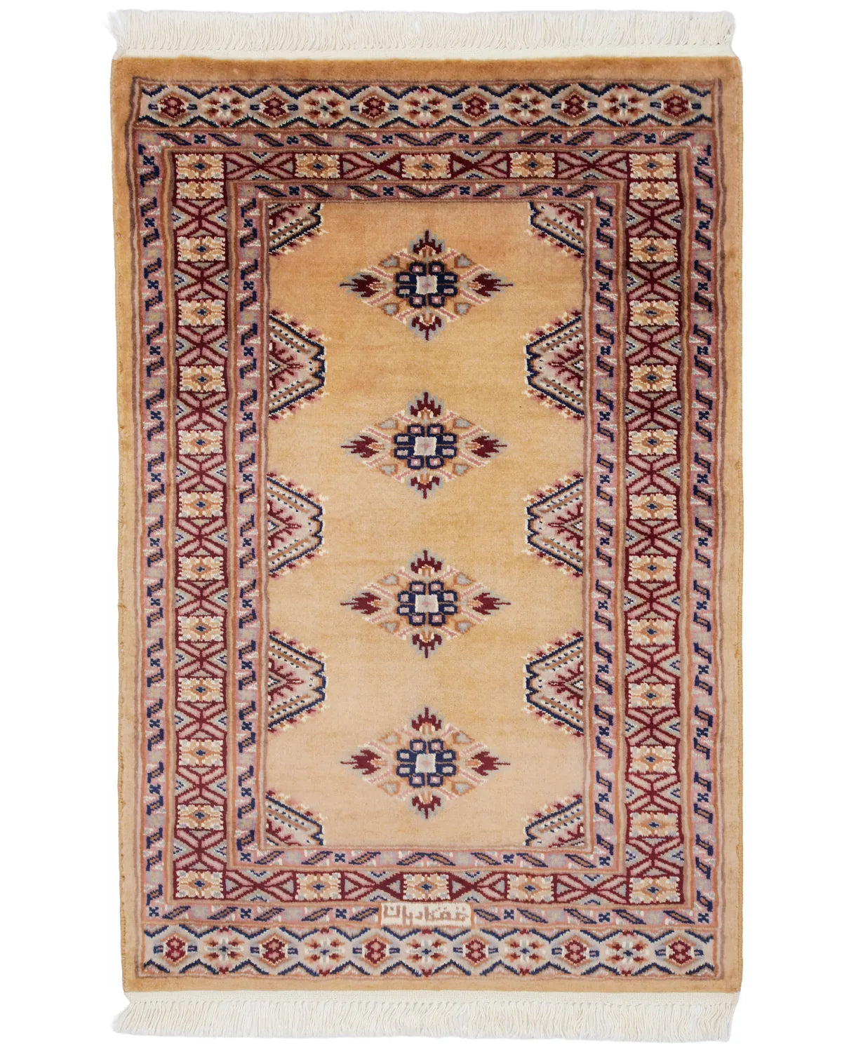 パキスタン絨毯 パキスタン絨毯 シルクタッチ 約91cm x 62cm｜SATHI RUGS
