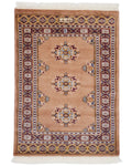 パキスタン絨毯 シルクタッチ 約84×60cm