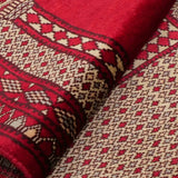 パキスタン絨毯 ミフラーブとシャンデリア柄 赤とベージュのウールラグ 62x93cm 手織り ラホール産
