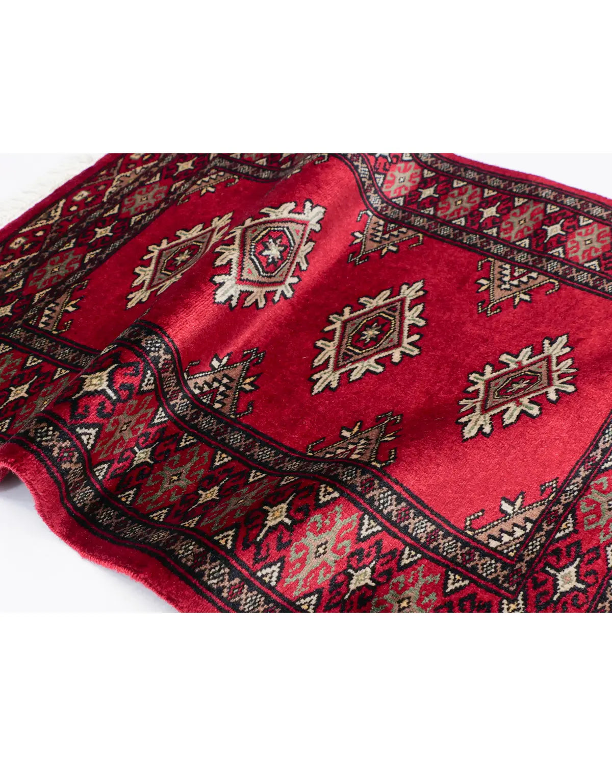 パキスタン絨毯 ファイン 約88×62cm 赤 玄関マット｜SATHI RUGS