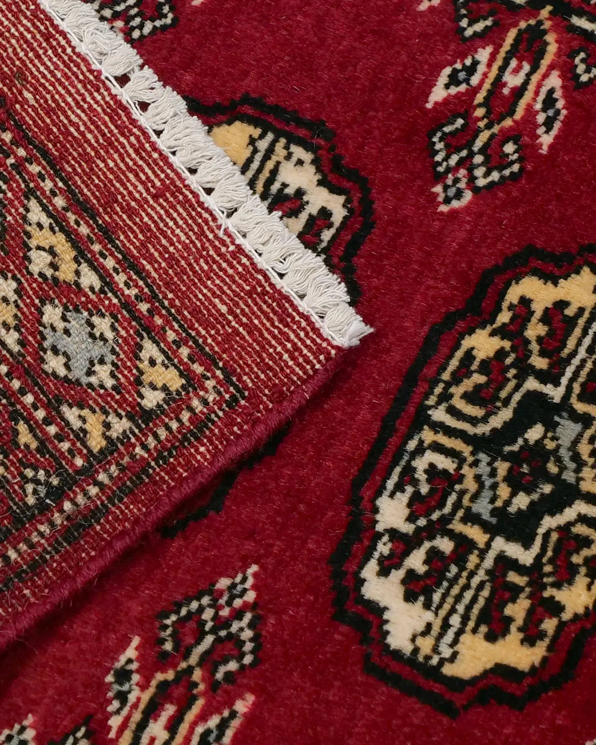 パキスタン絨毯 赤 玄関マット ミニサイズ