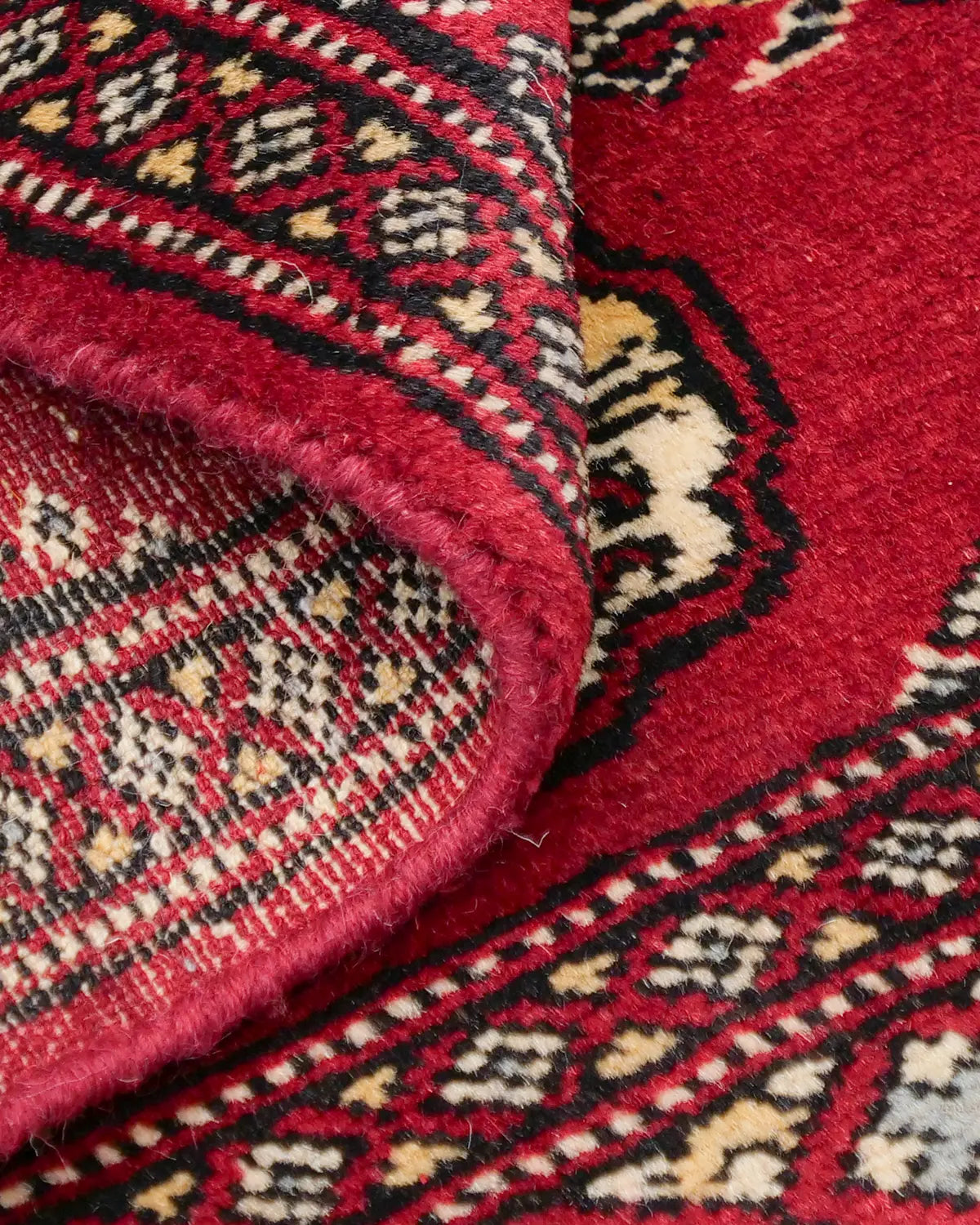 パキスタン絨毯 赤 玄関マット ミニサイズ