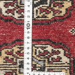 パキスタン絨毯 赤 玄関マット ミニサイズ