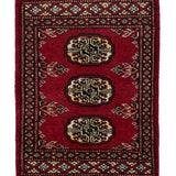 パキスタン絨毯 赤 玄関マット ミニサイズ