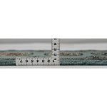 青のパキスタン絨毯 ウール 手織り 玄関マット 厚み