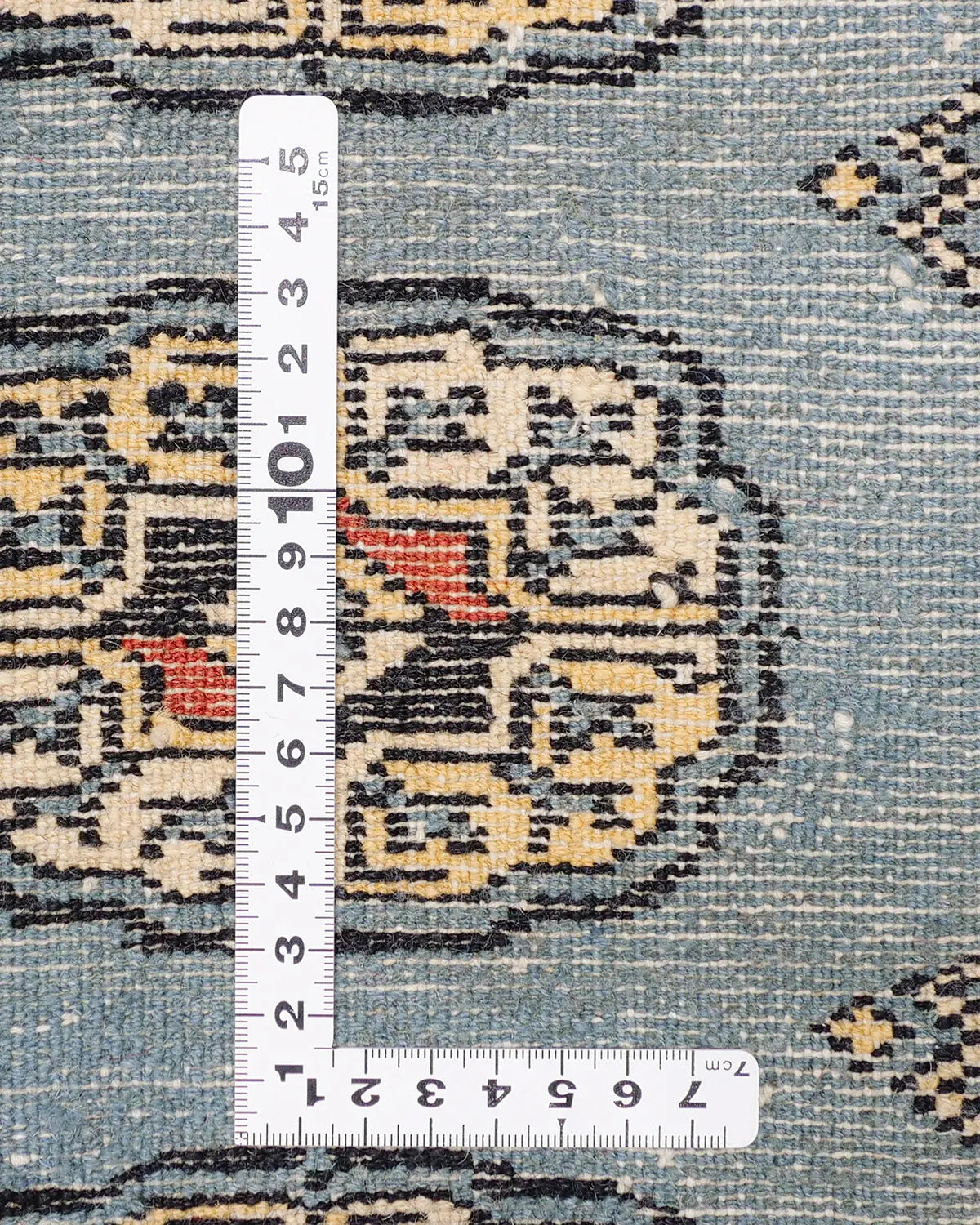 パキスタン絨毯 45×60cm 青 玄関マット 手織り｜SATHI RUGS