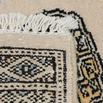 パキスタン絨毯 玄関マット ベージュ