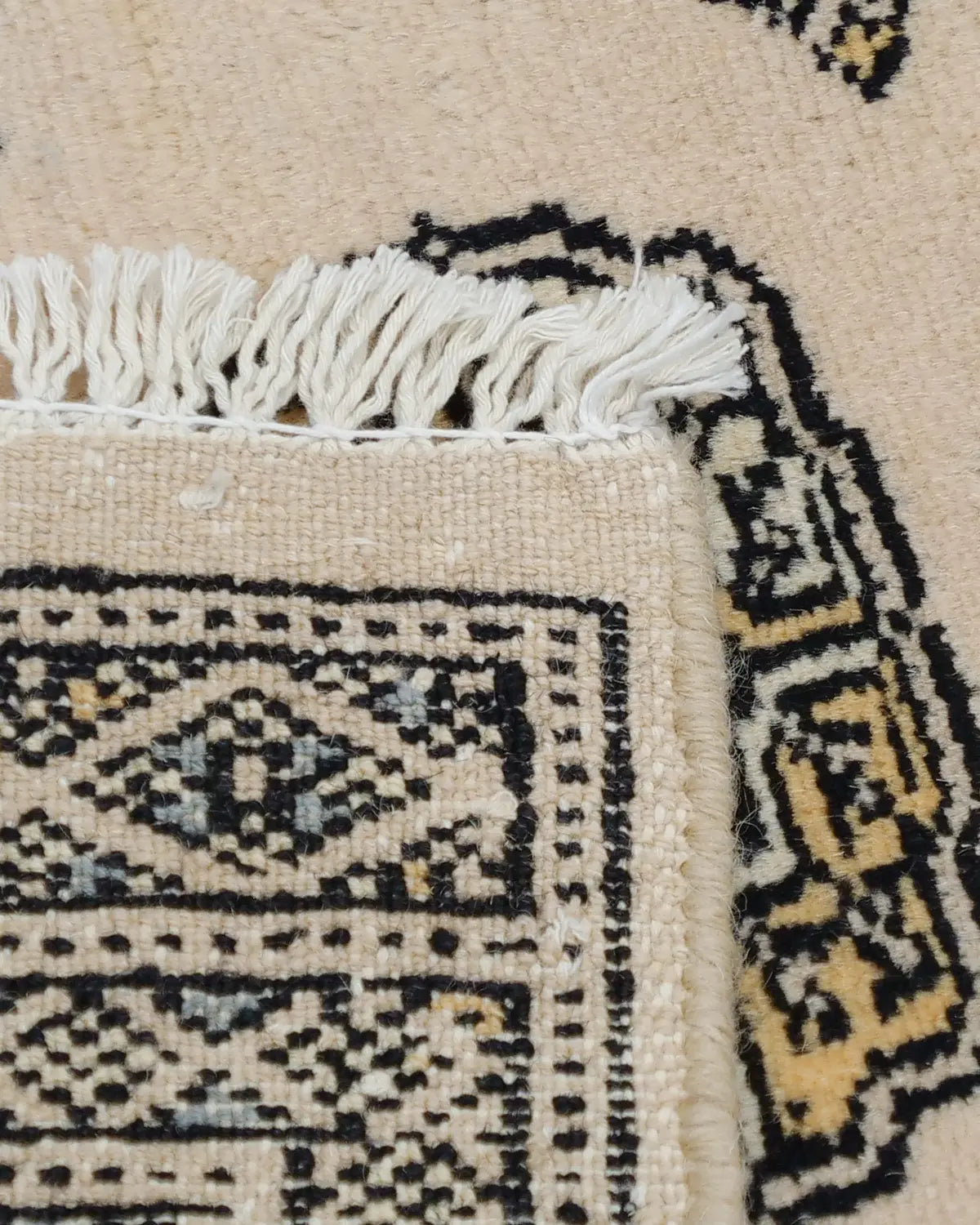 パキスタン絨毯 玄関マット ベージュ