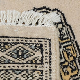 パキスタン絨毯 玄関マット ベージュ