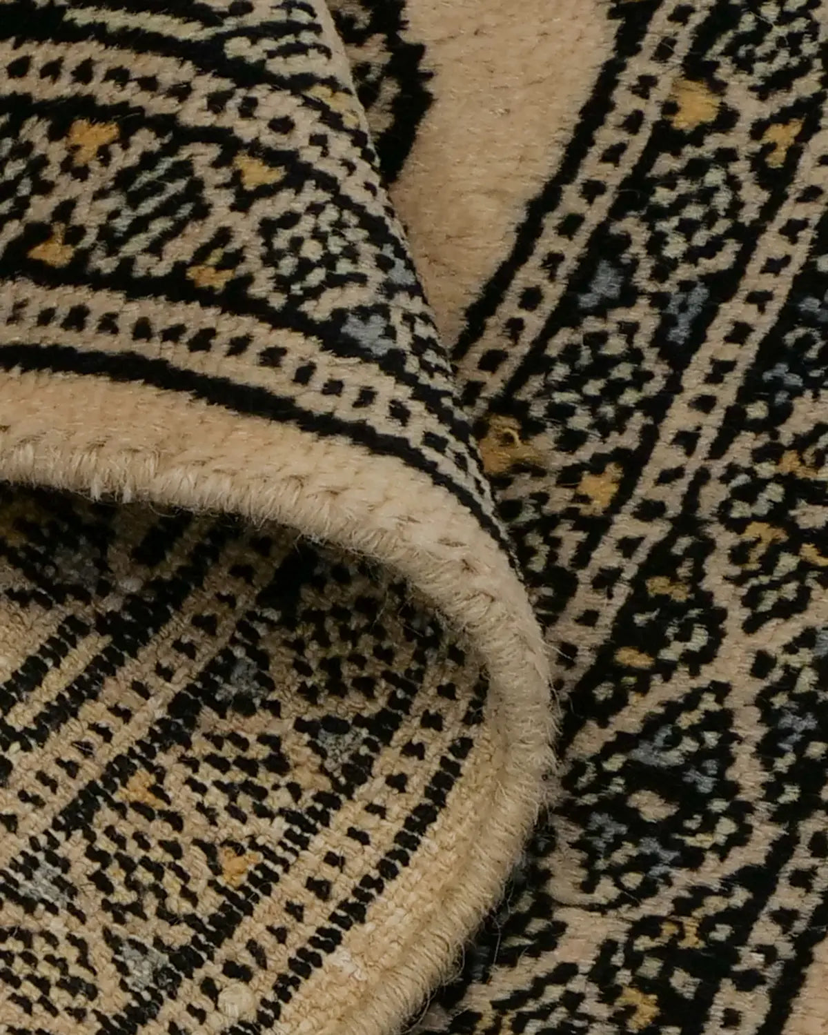 パキスタン絨毯 玄関マット ベージュ