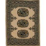 パキスタン絨毯 玄関マット ベージュ