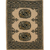 パキスタン絨毯 玄関マット ベージュ