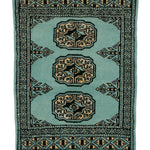 パキスタン絨毯 ミントグリーン ミニ ボハラ