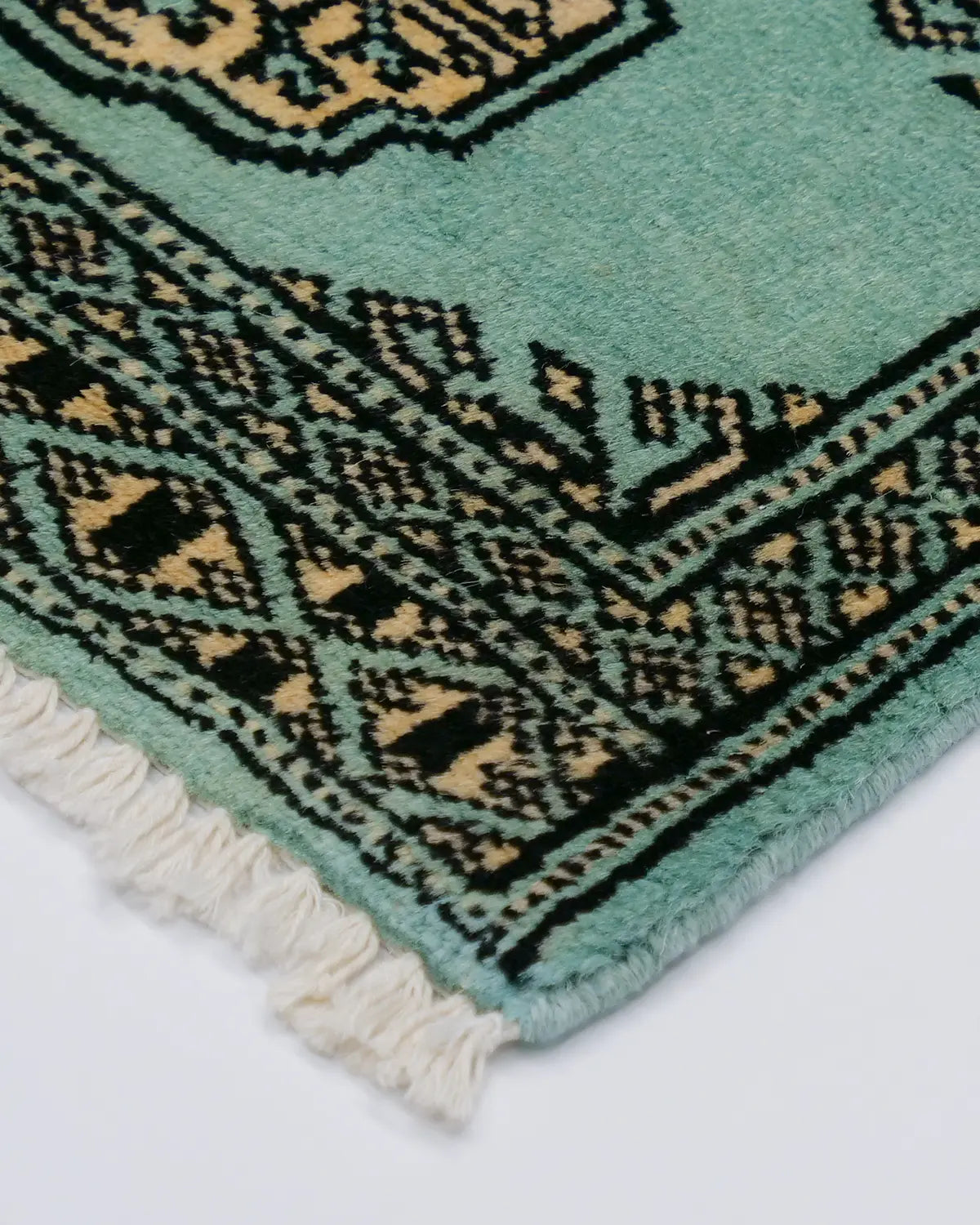 パキスタン絨毯 ミントグリーン ミニ ボハラ