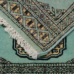 パキスタン絨毯 ミントグリーン ミニ ボハラ