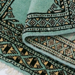 パキスタン絨毯 ミントグリーン ミニ ボハラ