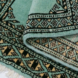 パキスタン絨毯 ミントグリーン ミニ ボハラ